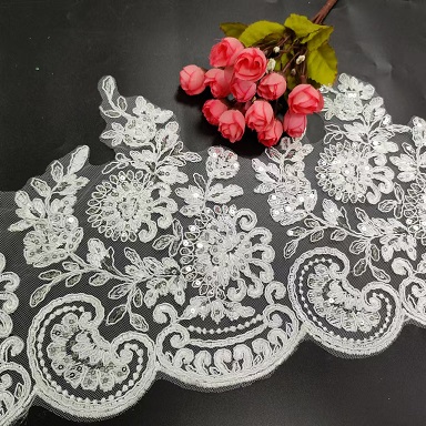 Rivestimento in pizzo per matrimoni da sposa bordo del bordo del bordo