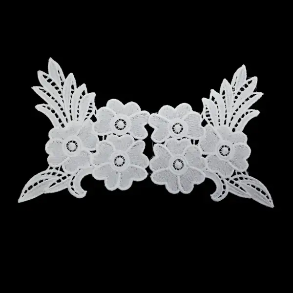 Nato di seta di seta bianca in pizzo chimico vintage in pizzo per abiti da sposa scarpe e altri accessori per abbigliamento