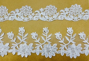Pizzo da matrimonio ricamato