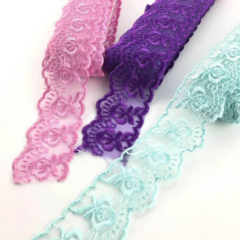 Design classico Multi Colours Organda in pizzo ricamo in organza in pizzo organza