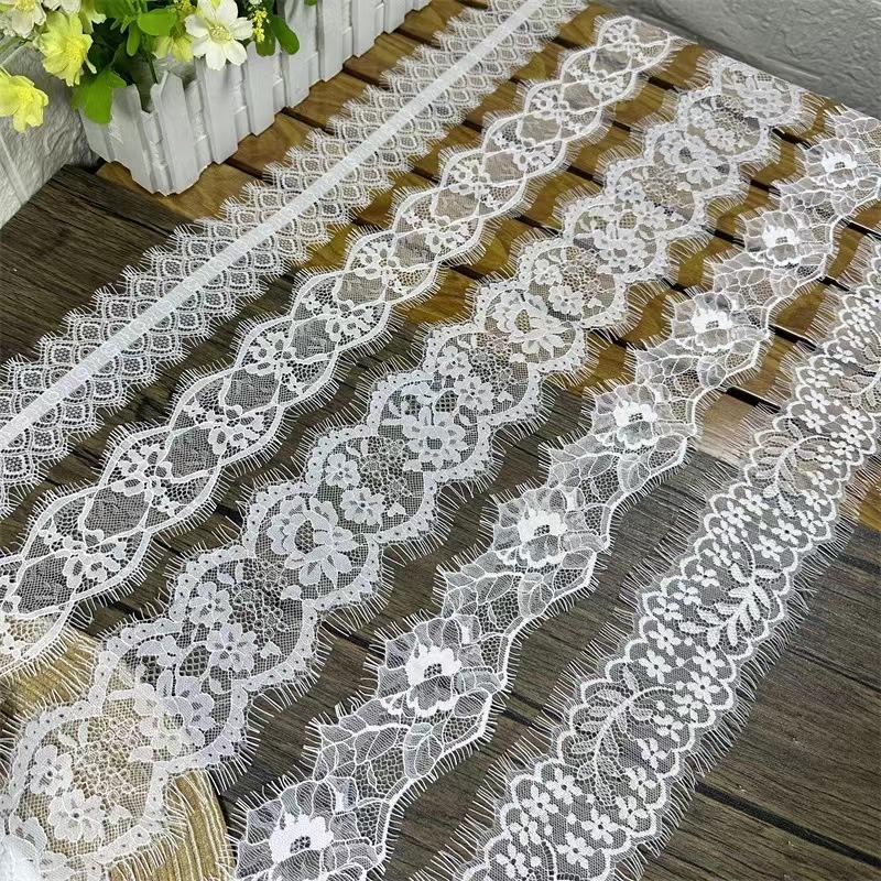 Rifere in pizzo per ciglia in nylon a forma di ventola per decorazione biancheria intimo