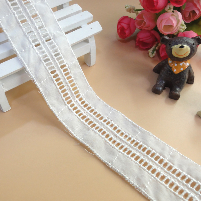 High Quality New Design Cotton Wedding Lace Fabrics/soluble Lace Trimming/Crochet Cotton Cord Embroidered Lace