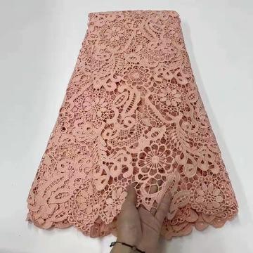 Tessuto in pizzo da ricamo francese al 100% in cotone per abiti da donna